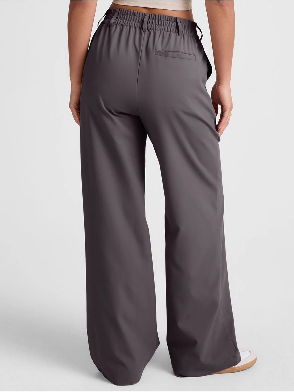 Beyond Yoga Grey Status Wide Leg Trousers - Picture 2 of 5